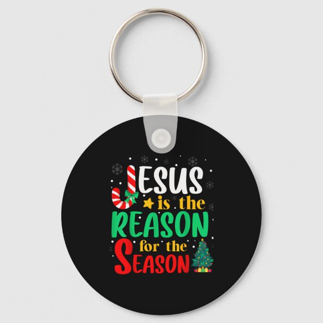 Chaveiro Jesus É a Razão da Temporada de Natal Chris (Frente)