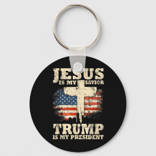 Chaveiro Jesus é meu salvador é meu presidente Trump