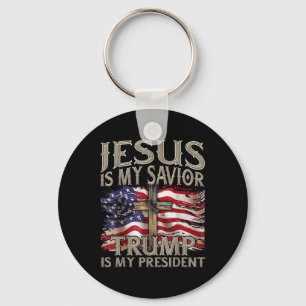 Chaveiro Jesus é meu salvador Trump é meu presidente 2024