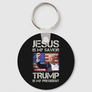 Chaveiro Jesus É Meu Salvador Trump É Meu Presidente Americ