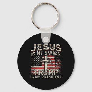 Chaveiro Jesus É Meu Salvador Trump É Meu Presidente Americ