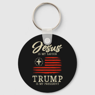 Chaveiro Jesus É Meu Salvador Trump É Meu Presidente Bandei