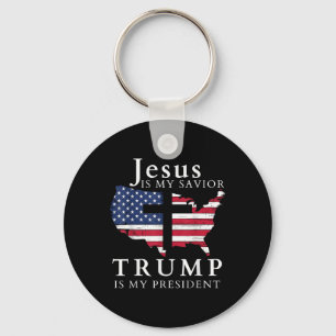 Chaveiro Jesus É Meu Salvador Trump É Meu Presidente, Eua