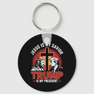 Chaveiro Jesus É Meu Salvador Trump É Meu Presidente Pro-tr