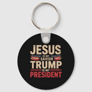 Chaveiro Jesus É Meu Salvador Trump É Meu Presidente Pro-tr