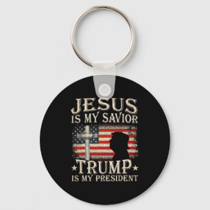 Chaveiro Jesus É Meu Salvador Trump É Meu Presidente Trump 