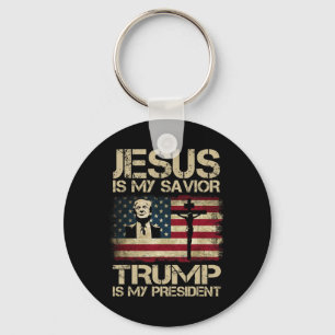 Chaveiro Jesus É Meu Salvador Trump É Meu Presidente Trump 