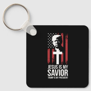 Chaveiro Jesus É Meu Salvador Trump É Meu Presidente Trump 