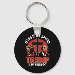 Chaveiro Jesus É Meu Salvador Trump Meu Presidente Co Crist