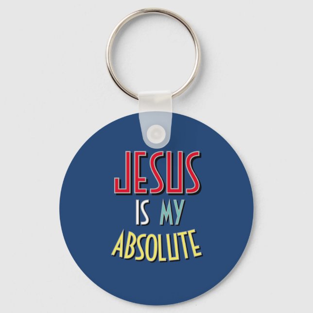 Chaveiro JESUS É Minha Fé Cristã Absoluta Citação  (Frente)
