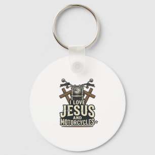 Chaveiro Jesus e Motocicletas Desenho de Cristão Motociclis