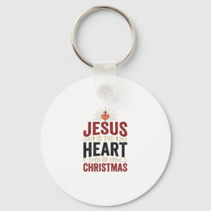 Chaveiro Jesus É o Coração do Natal Camisa Vintage