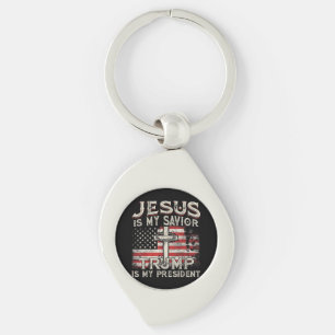Chaveiro Jesus é o meu salvador é o meu presidente american