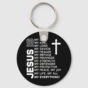 Chaveiro Jesus é o meu tudo Jesus T-Shirt Você é um pedaço