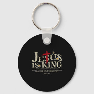 Chaveiro Jesus é o Rei Versículo Bíblico João 14_6 Deus Cri