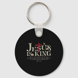 Chaveiro Jesus é o Rei Versículo Bíblico João 14_6 Deus Cri