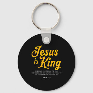 Chaveiro Jesus é Rei João 14_6 Fantasia Jesus Cristão (o