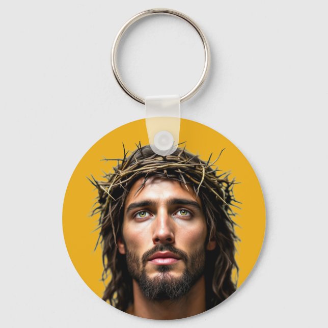 Chaveiro Jesus e Sua Coroa de Cornos (Frente)
