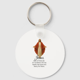 Chaveiro Jesus em Vermelho e Branco