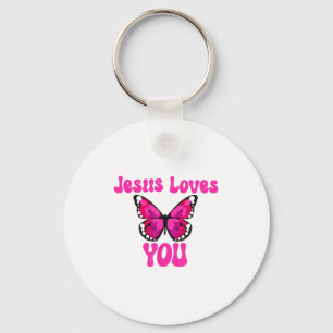 Chaveiro Jesus Engraçado Te Ama Homens De Borboleta Cristã