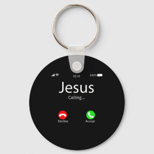 Chaveiro Jesus Está Chamando Cristão