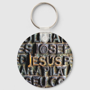 Chaveiro Jesus gravou o metal