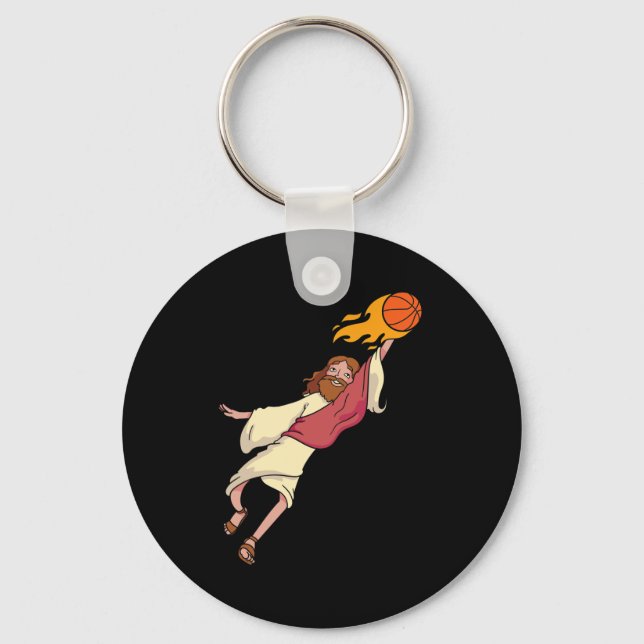 Chaveiro Jesus Jogando Basquete (Frente)