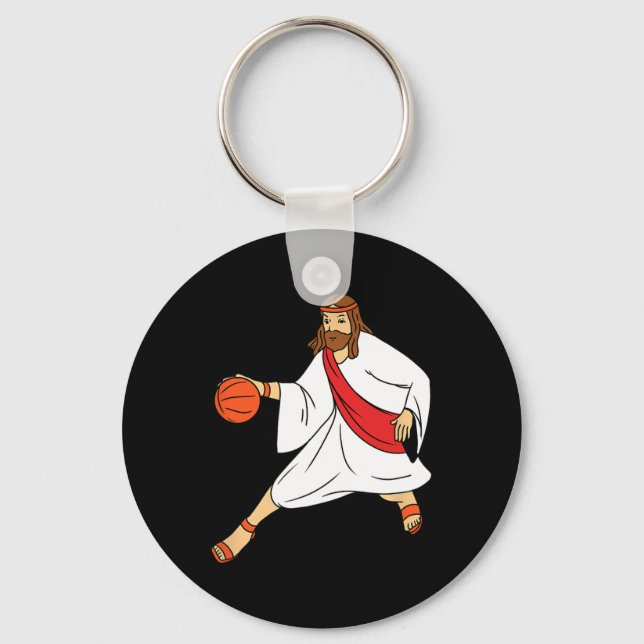 Chaveiro Jesus Jogando Basquete 1 (Frente)