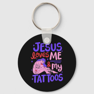 Chaveiro Jesus Me Ama E Minhas Tatuagens