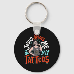 Chaveiro Jesus Me Ama E Minhas Tatuagens