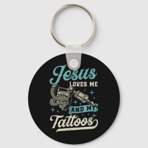 Chaveiro Jesus Me Ama E Minhas Tatuagens Tocadas Na Bíblia