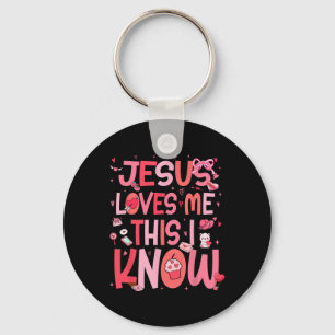 Chaveiro Jesus Me Ama, Isso Eu Sei Deus Religioso Cristão