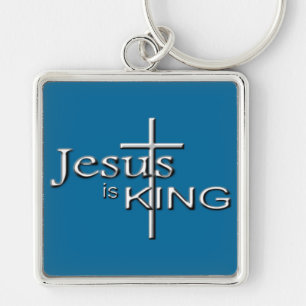 Chaveiro Jesus metálico é REI