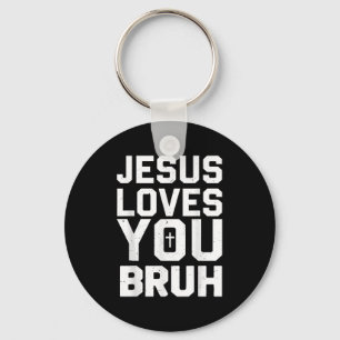 Chaveiro Jesus Minimalista Ama Você Irmão Piada Cristã