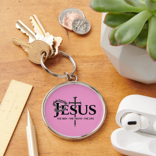Chaveiro Jesus o caminho, a verdade, a vida! (Mesa)
