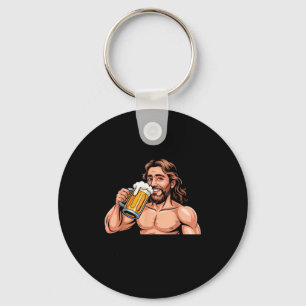 Chaveiro Jesus O Ultimo a Beber Cerveja _ Cristão Engraçado