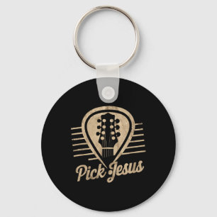 Chaveiro Jesus Pick de Violão Música Pastor Feliz Dia da Pá