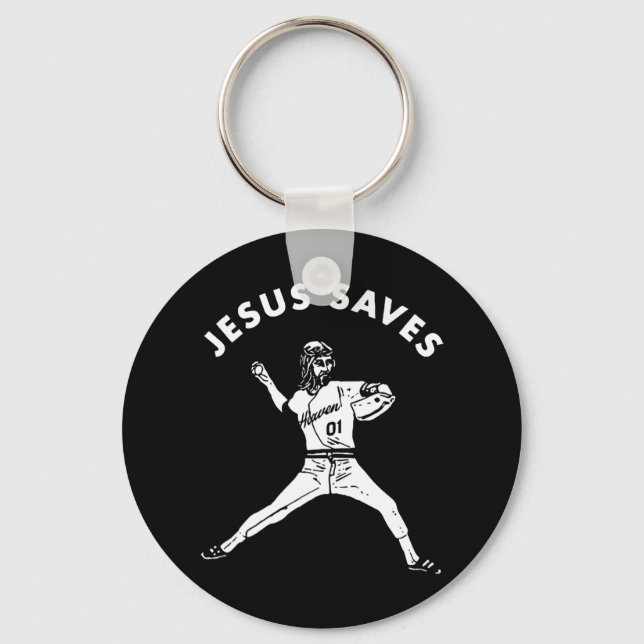 Chaveiro Jesus salva camisa fé cristã religiosa beba (Frente)
