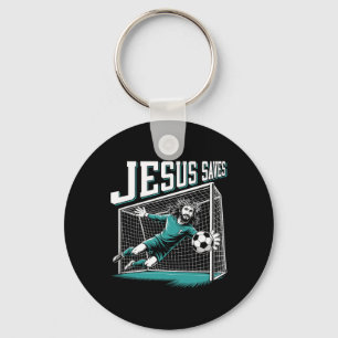 Chaveiro Jesus Salva Goleiro de Futebol Goleiro 