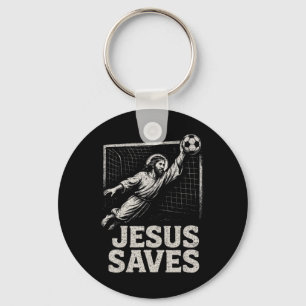 Chaveiro Jesus Salva - Goleiro de Futebol Inspiração Cristã