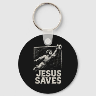 Chaveiro Jesus Salva - Goleiro de Futebol Inspiração Cristã