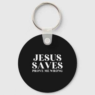 Chaveiro Jesus Salva, Prove-me Errado Fé Cristã Patriota