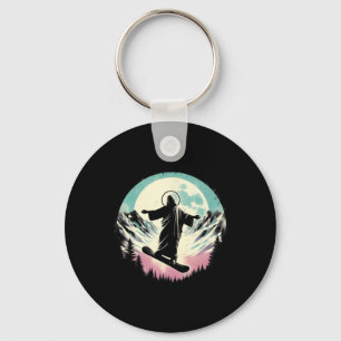Chaveiro Jesus Snowboard - Sno Religioso Cristão Engraçado