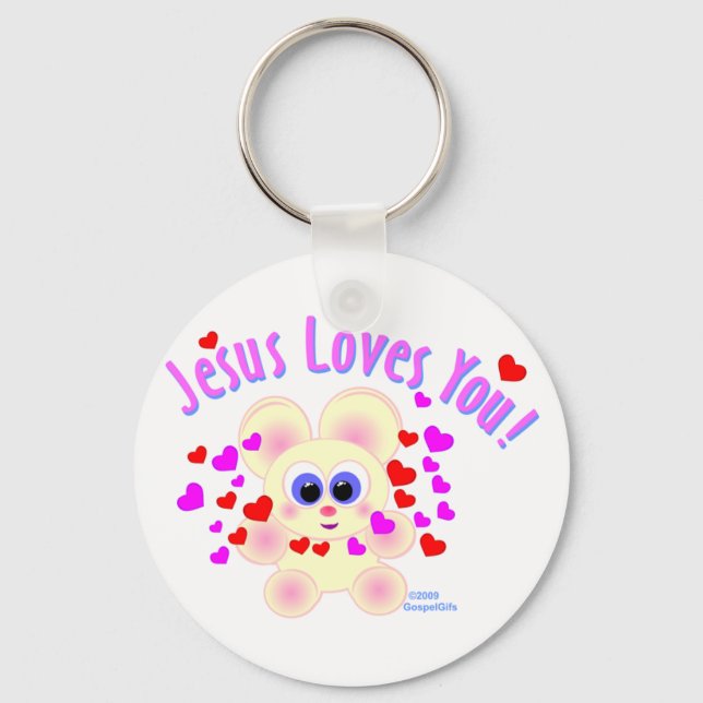 Chaveiro Jesus te ama design (Frente)