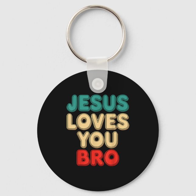 Chaveiro Jesus Te Ama Irmão Fé Cristã Humor Religioso (Frente)