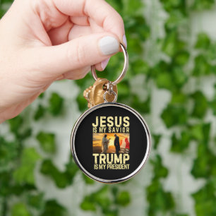 Chaveiro Jesus Trump - Jesus É Meu Senhor Salvador