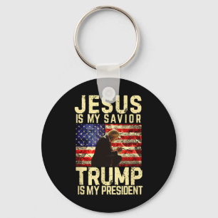 Chaveiro Jesus Trump Tee - Jesus é meu Senhor Salvador me t