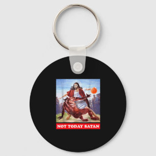 Chaveiro Jesus Vintage Engraçado Vs Satanás Esqueleto - Não