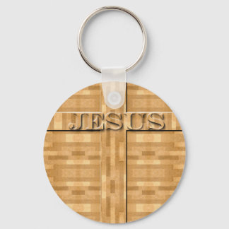 Chaveiro Jesus Wood Carving