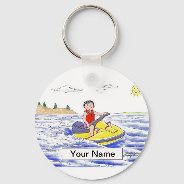 Chaveiro Jet Ski Rider - Cartoon feminino (Frente)
